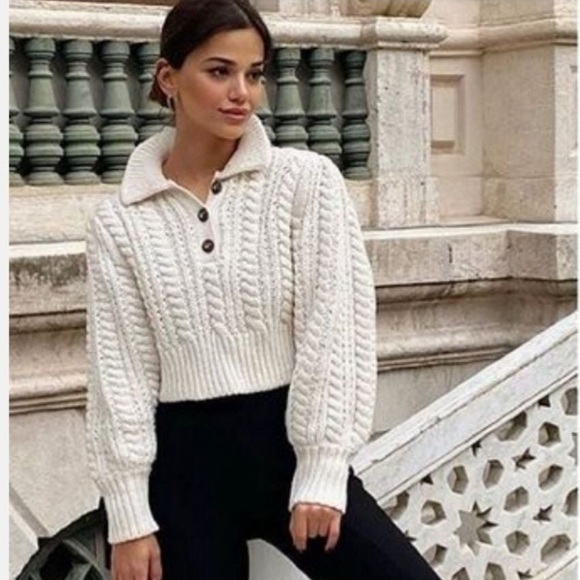 Zara Cable Knit Sweater - Picture 3 of 16